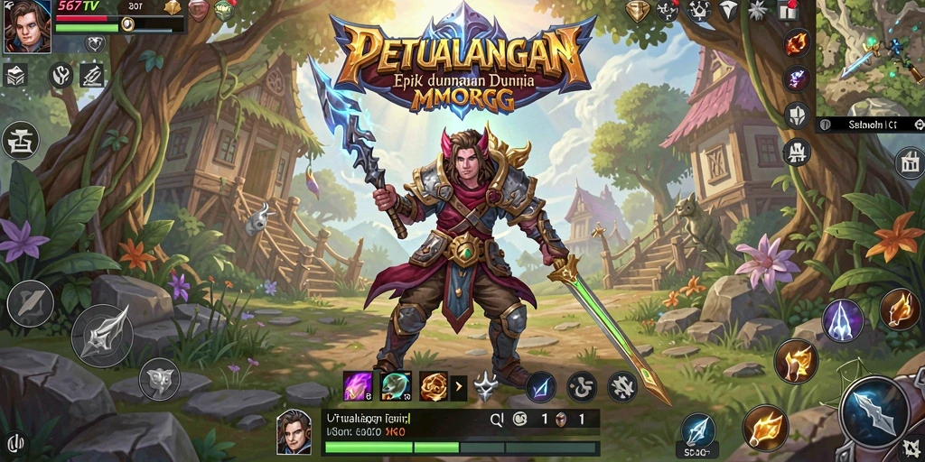 Gameplay seru dalam MMORPG 567TV dengan dunia yang luas dan interaksi sosial.