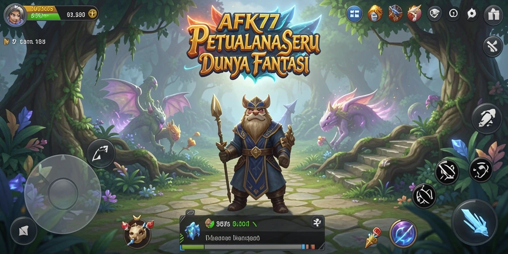 Tampilan gameplay seru dari AFK77 dengan petualangan menarik.