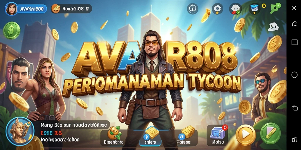 Screenshot gameplay Tycoon AVATAR808 yang menarik dan strategis.