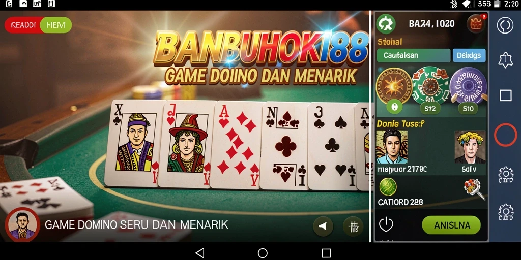 Tampilan seru gameplay <strong>BANBUHOKI88</strong> saat bermain Domino secara online.