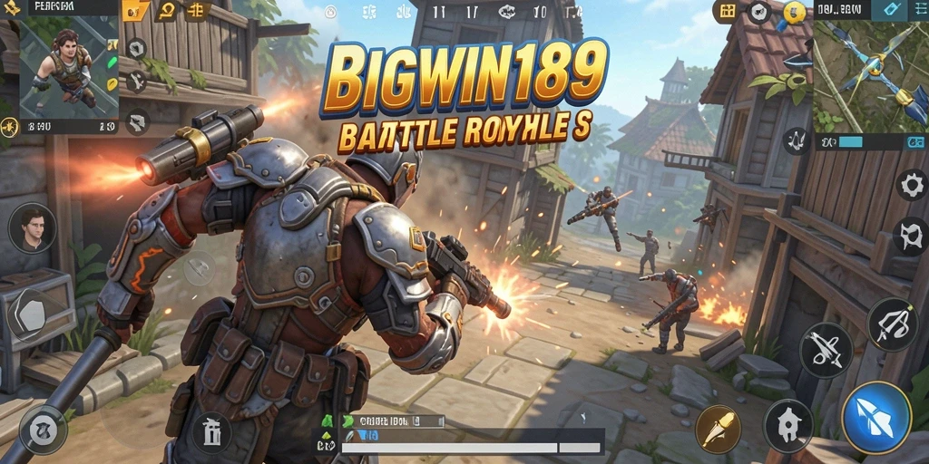 Tampilan gameplay intens dari BIGWIN189 dalam laga Battle Royale.