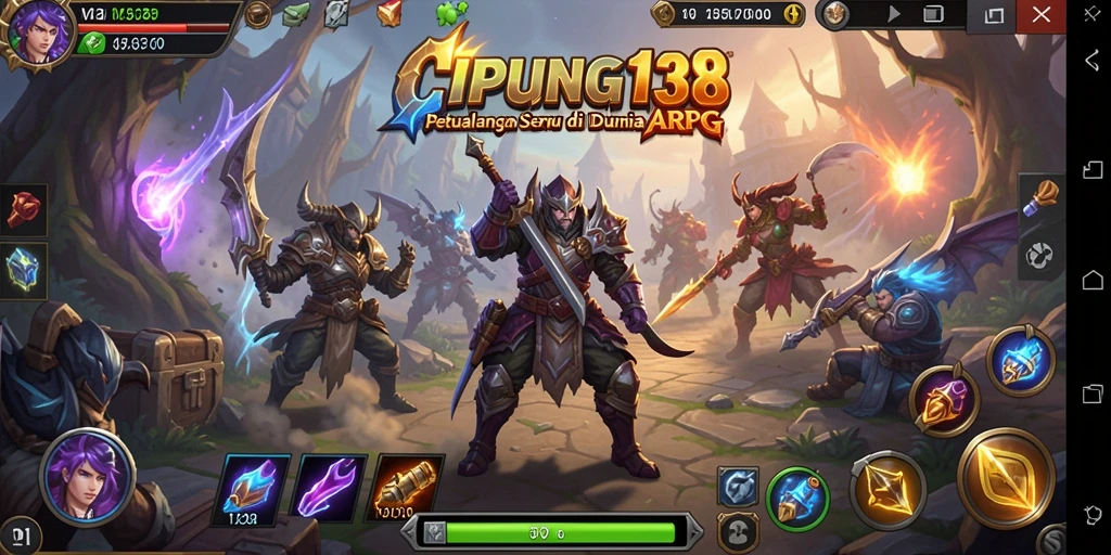 Tampilan gameplay menegangkan di dunia fantasi CIPUNG138.