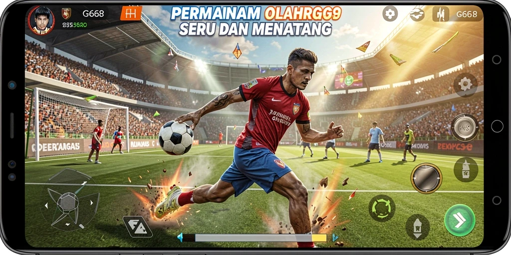 Tampilan gameplay G668 yang memukau dengan grafis olahraga.