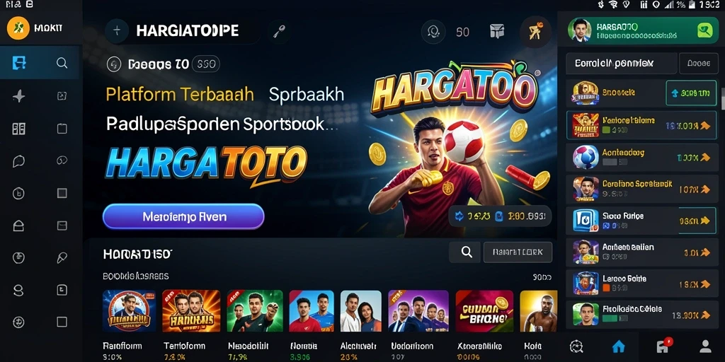 Tampilan menarik dari gameplay taruhan di HARGATOTO.