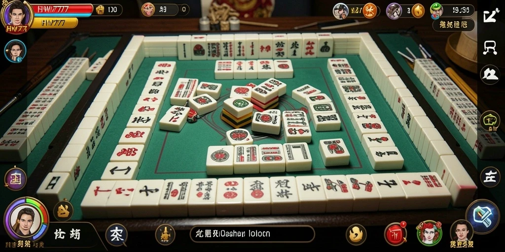 Tampilan gameplay HW777 dengan ubin Mahjong yang menarik.
