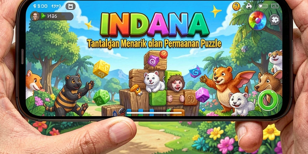 Tampilan gameplay <strong>INDAAA</strong> yang menantang dalam menyelesaikan teka-teki.