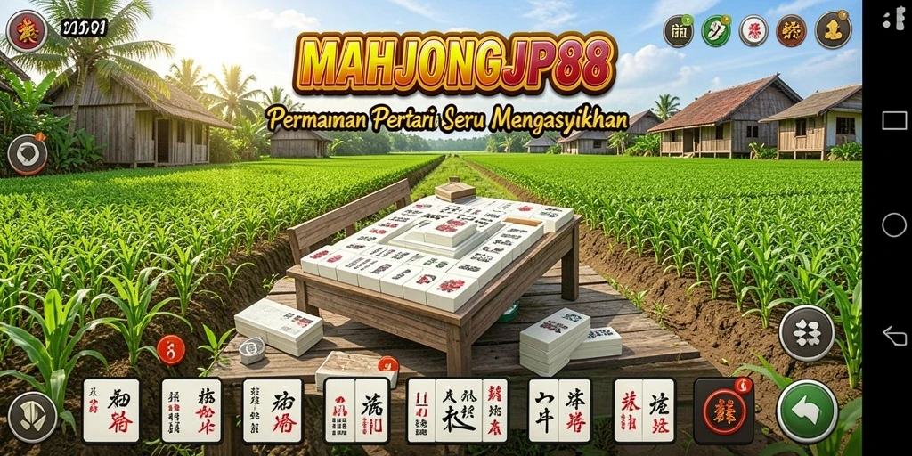 Tangkapan layar gameplay yang menunjukkan aktivitas bertani di MAHJONGJP88.