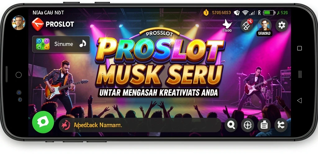 Screenshot PROSLOT menampilkan momen seru saat bermain musik.
