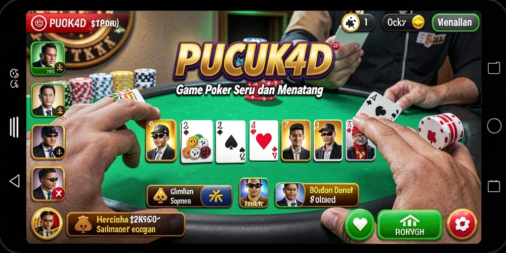 Tampilan menarik dari gameplay Poker PUCUK4D.