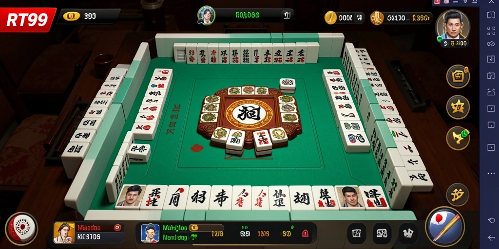 Screenshot gameplay RT99 menampilkan keseruan dan tantangan Mahjong.