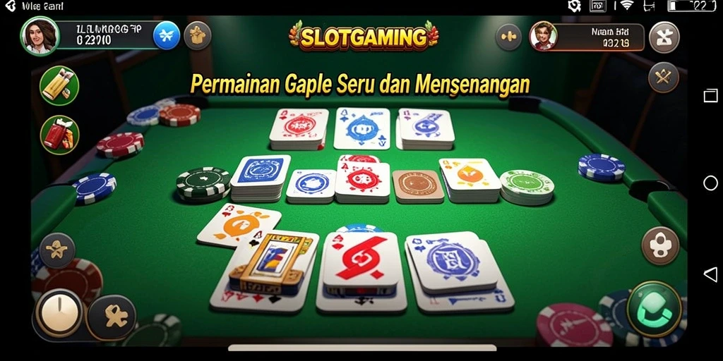 Screenshot gameplay SLOTGAMING yang menunjukkan keseruan permainan Gaple.