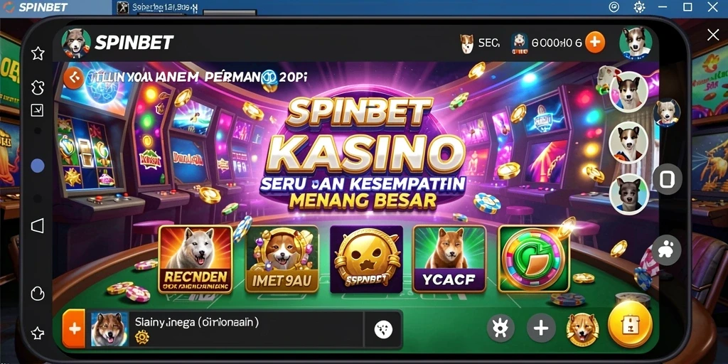 Screenshot menunjukkan gameplay seru dari permainan Kasino SPINBET.