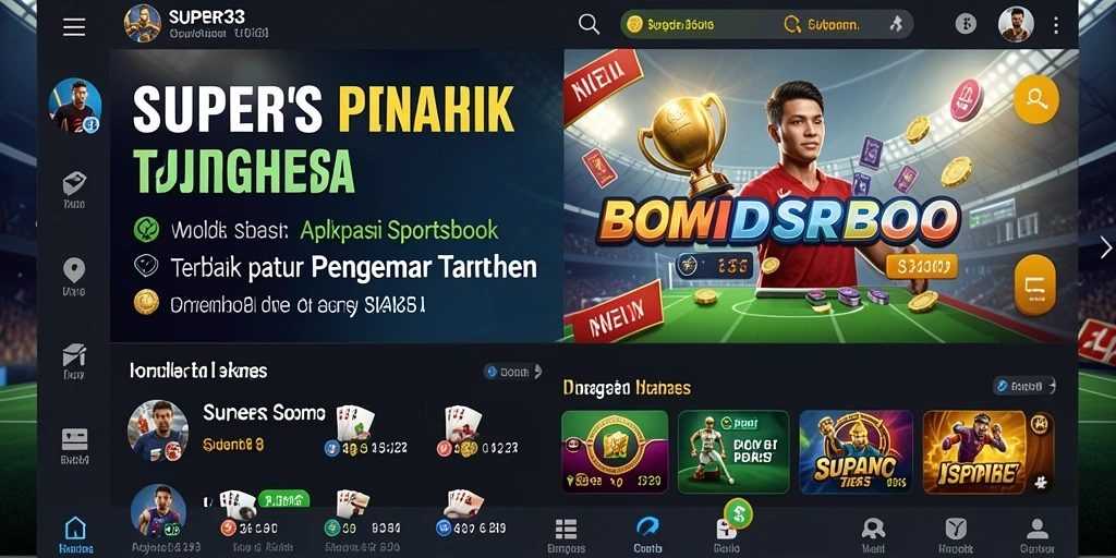 Screenshot utama menunjukkan pengalaman gameplay Sportsbook yang menarik.