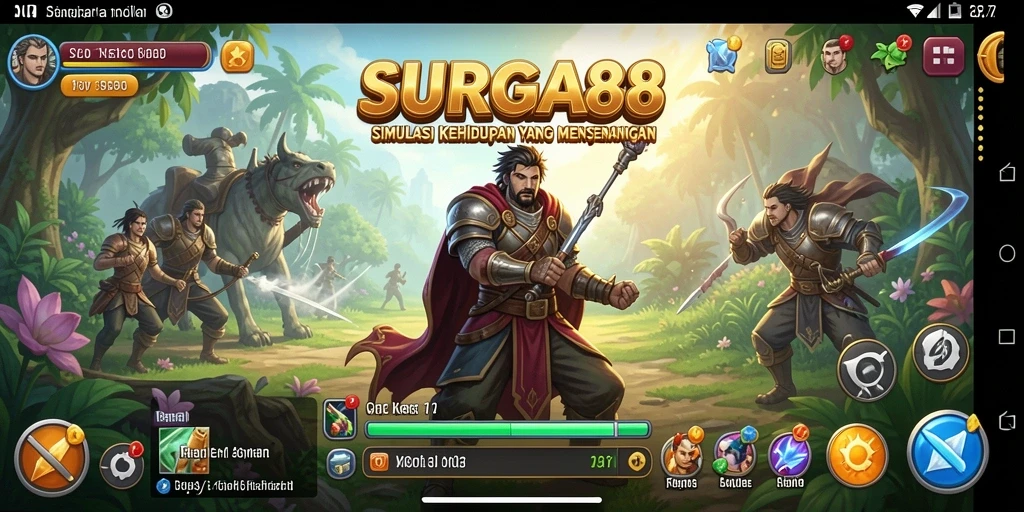 Tampilan menarik dari gameplay SURGA88 yang penuh warna.