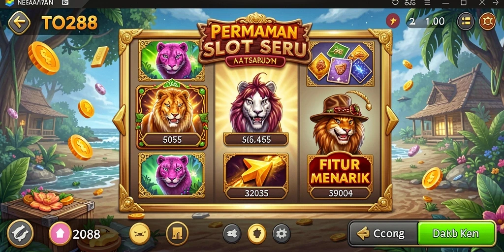 Tampilan menarik dari gameplay TO288 dengan gulungan penuh warna.